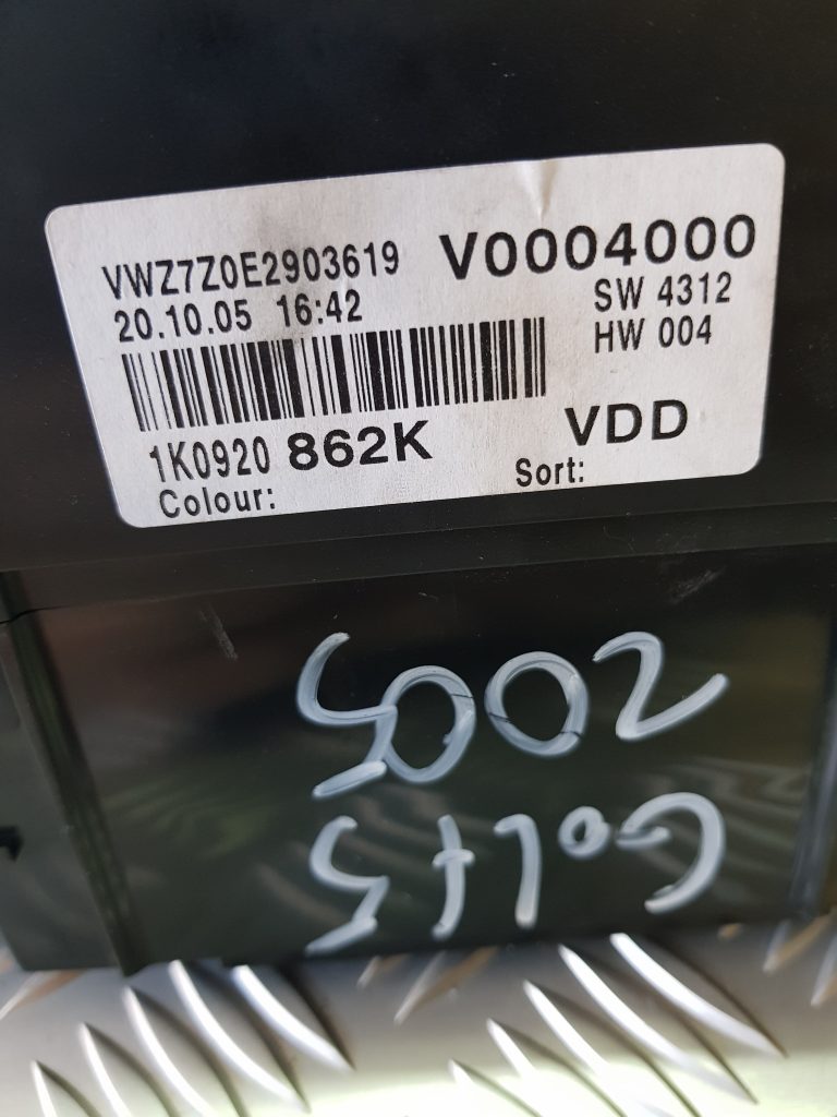 Spidometrs priekš VW GOLF 5 2006 2 Spidometrs priekš VW GOLF 5 2006