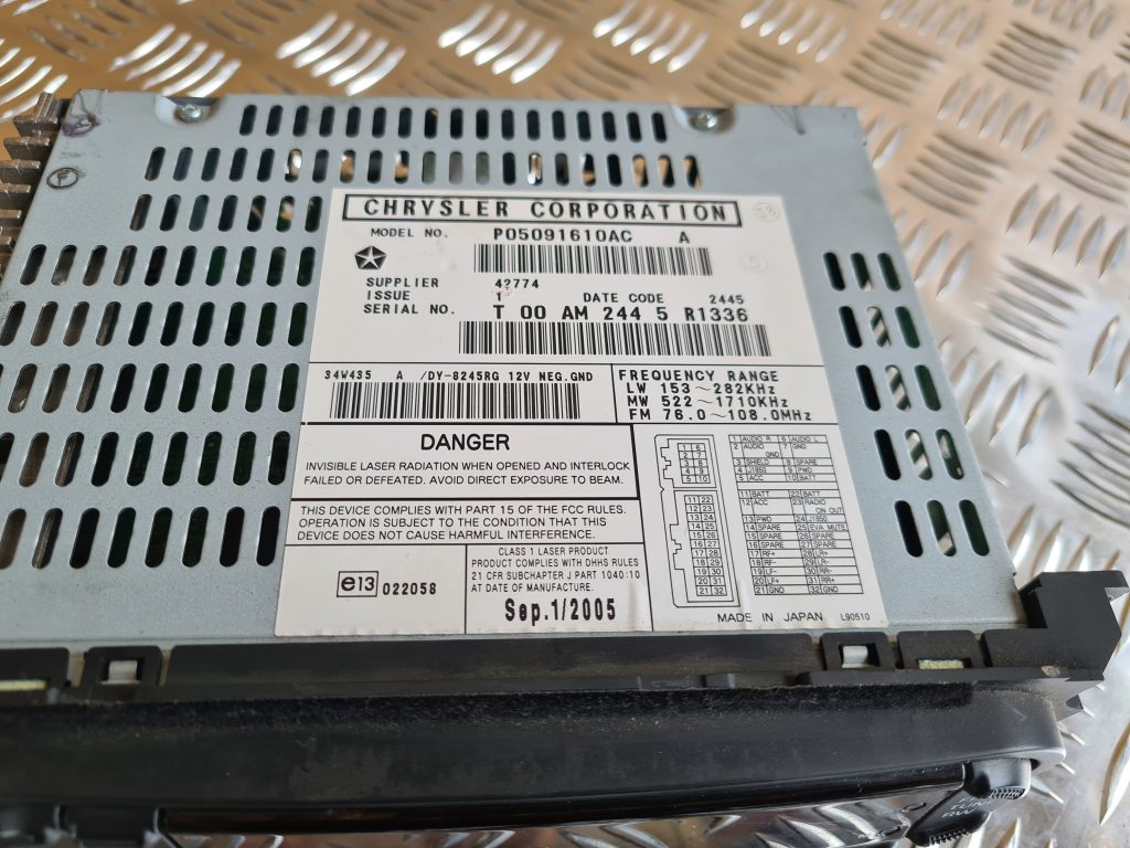 CD/DVD/Navigācijas bloks priekš CHRYSLER SEBRING 2006 3 CD/DVD/Navigācijas bloks priekš CHRYSLER SEBRING 2006