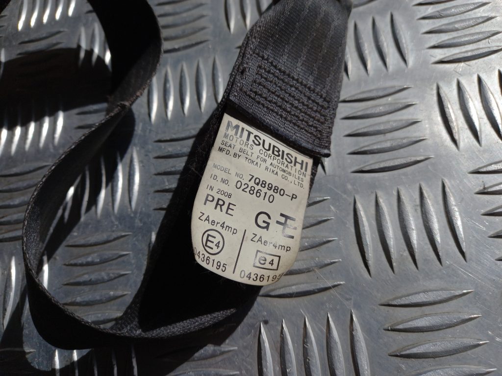 Priekšējā kreisā drošības josta priekš MITSUBISHI LANCER 2009 5 Priekšējā kreisā drošības josta priekš MITSUBISHI LANCER 2009