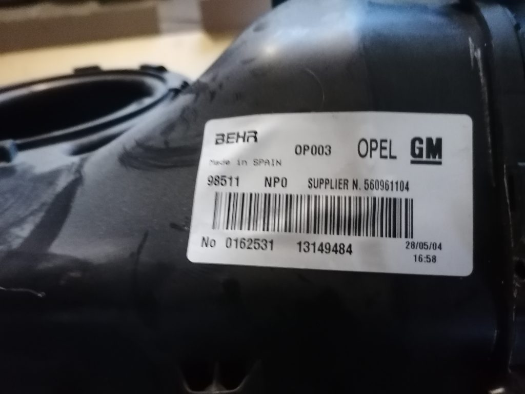 Salona sildītājs priekš OPEL MERIVA 2005 3 Salona sildītājs priekš OPEL MERIVA 2005