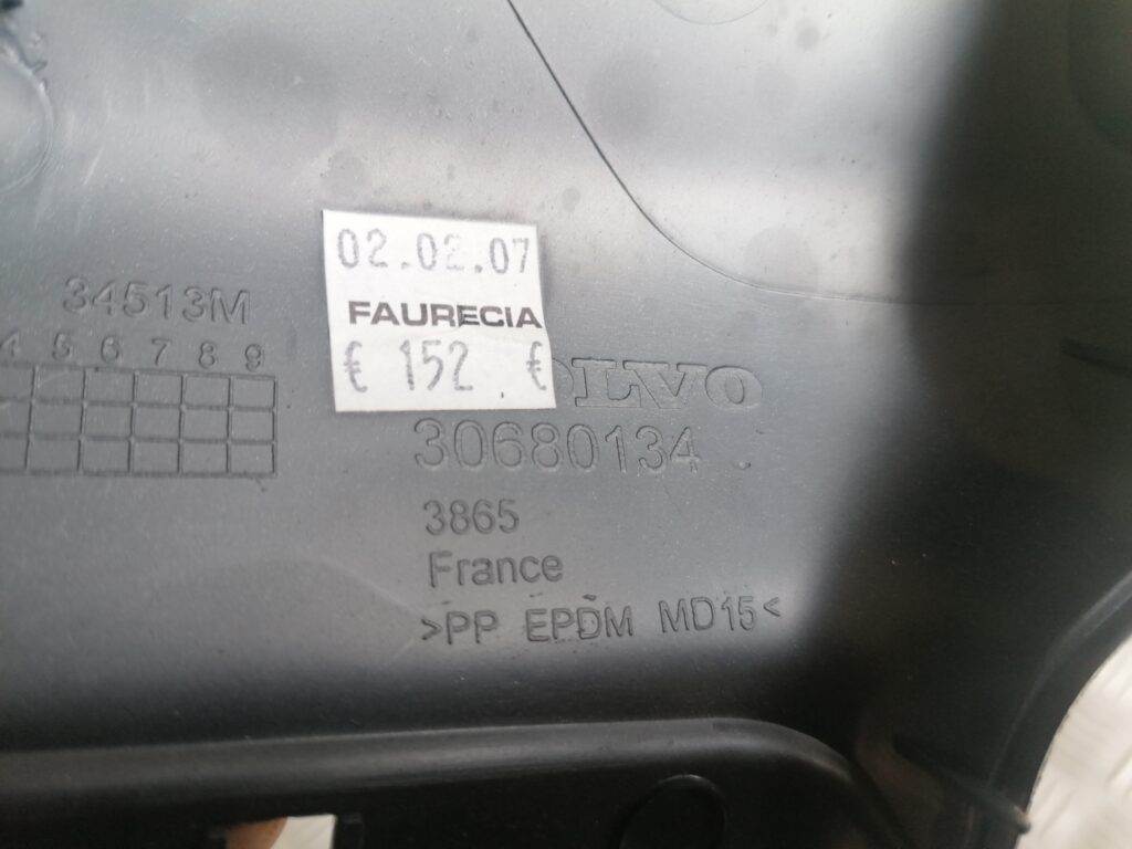 Stūres statnes putekļu aizsargs (salonā) priekš VOLVO C30 2008 SILVER