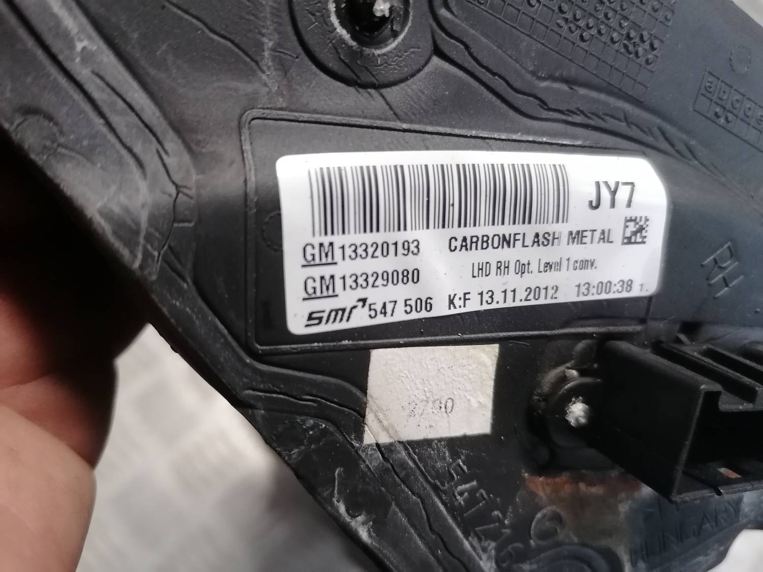 Ārējais spogulis, pa labi priekš OPEL INSIGNIA SPORTS TOURER 2013