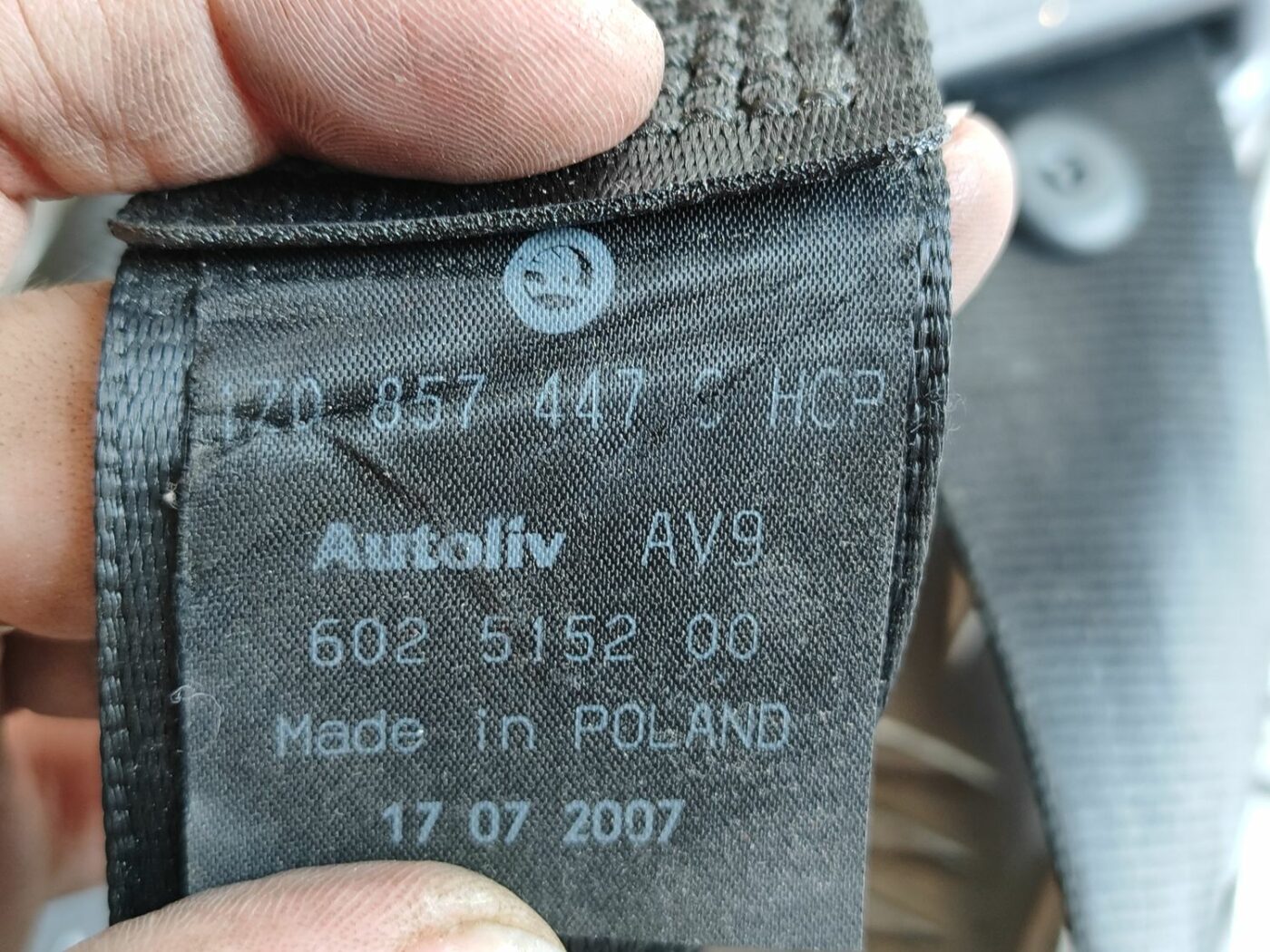 Aizmugurējā labā drošības josta priekš SKODA OCTAVIA 2008 5 Aizmugurējā labā drošības josta priekš SKODA OCTAVIA 2008