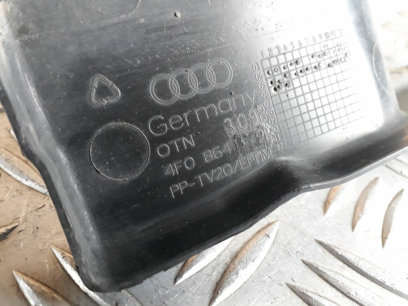 Dzinēja aizsargdaļas priekš AUDI A6 AVANT 2006