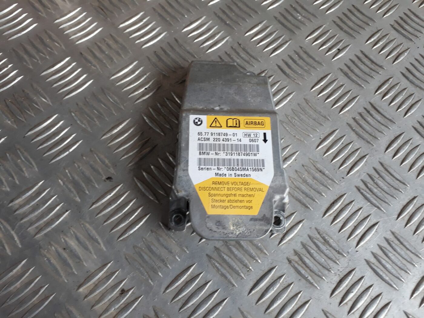 Drošības spilvena vadības bloks priekš BMW 530D E61 2006 TOURING BLUE