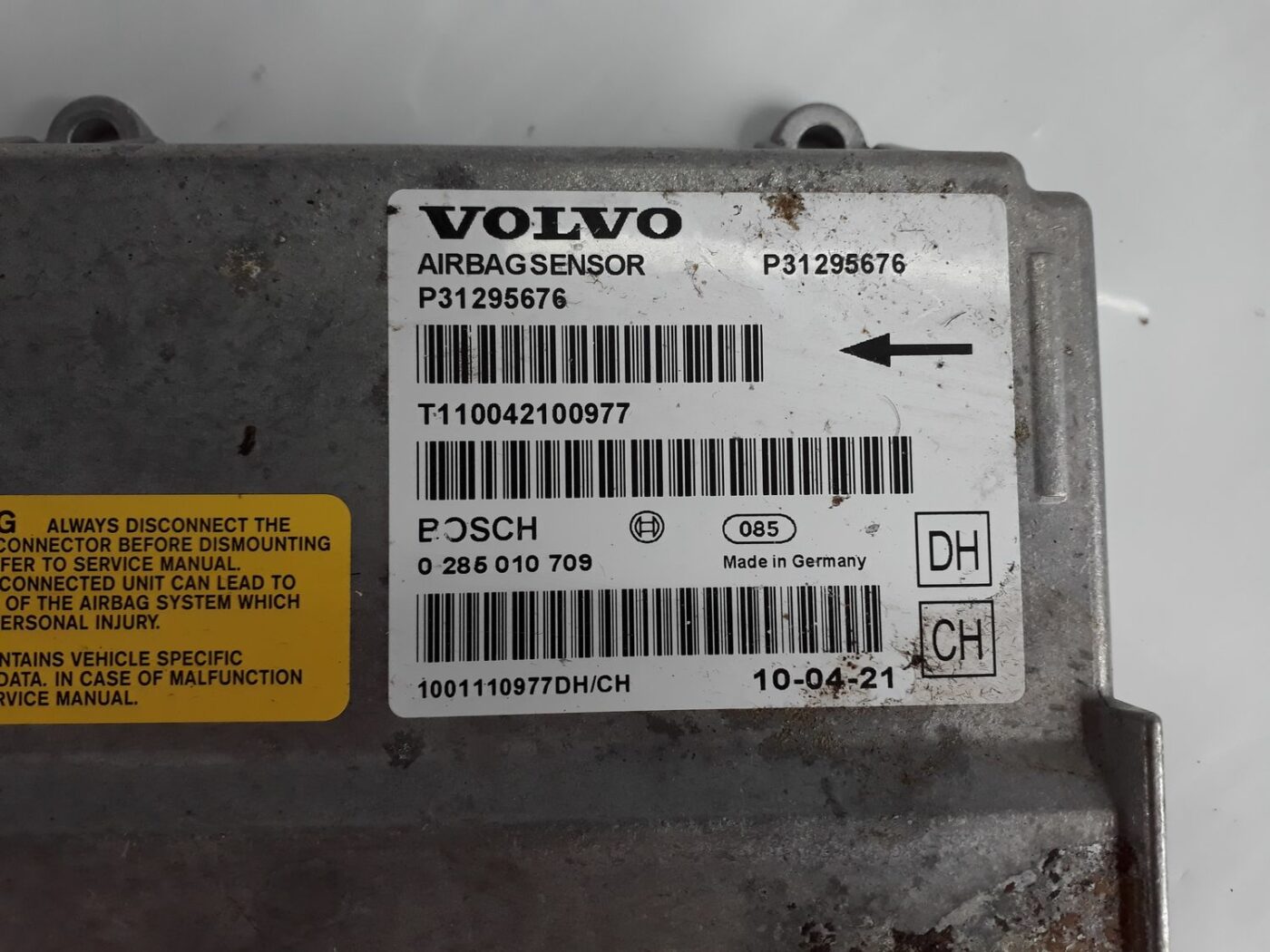 Drošības spilvena vadības bloks priekš VOLVO V70 2010