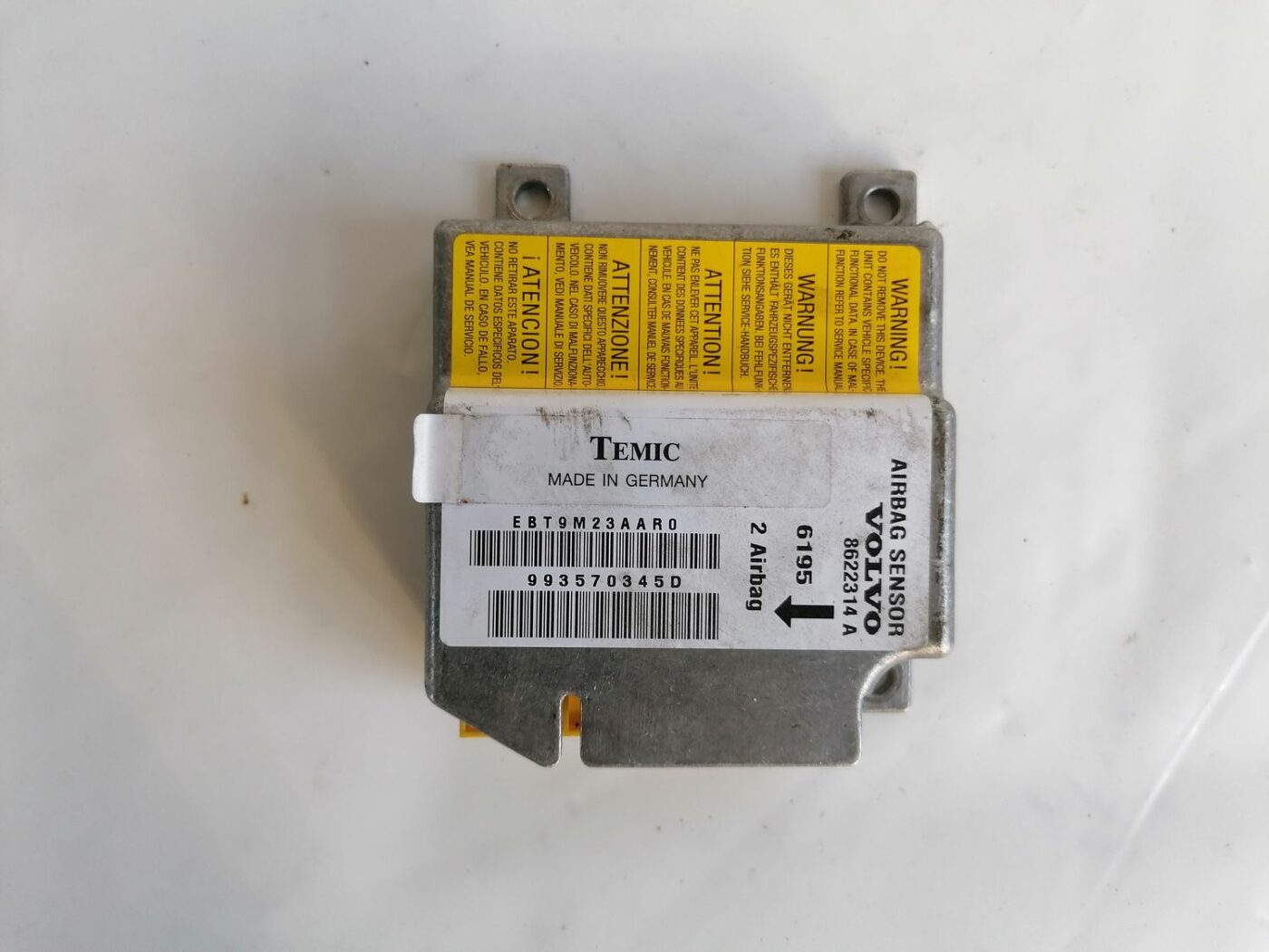 Drošības spilvena vadības bloks priekš VOLVO V70 2000 2 Drošības spilvena vadības bloks priekš VOLVO V70 2000