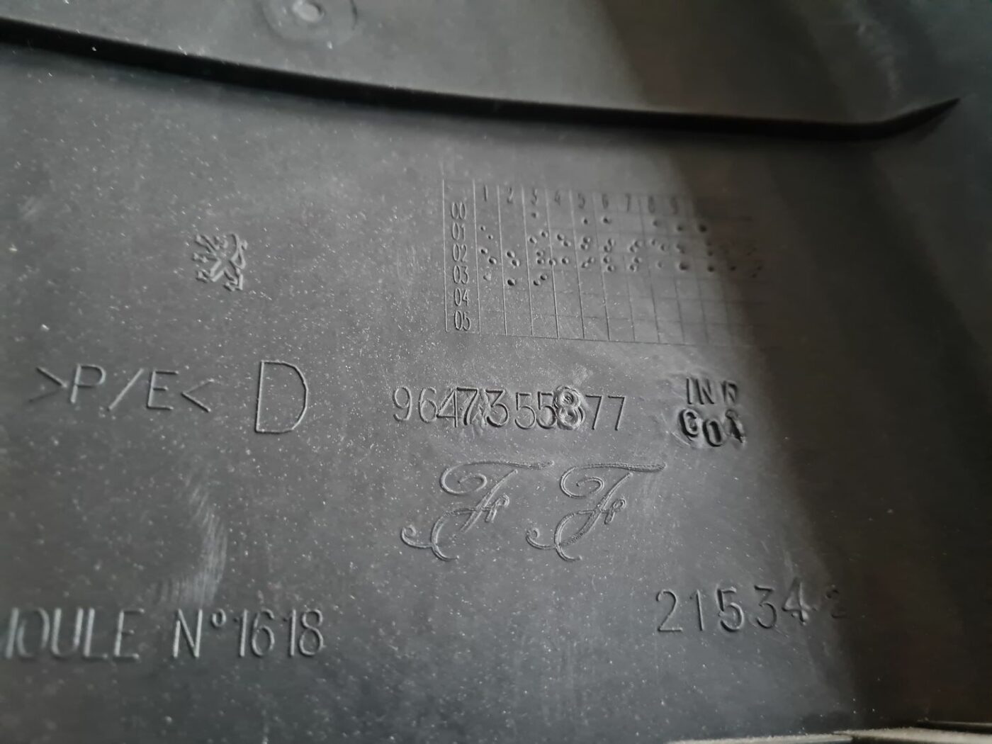 Vidējas salona statnes apdare priekš PEUGEOT 307 2003