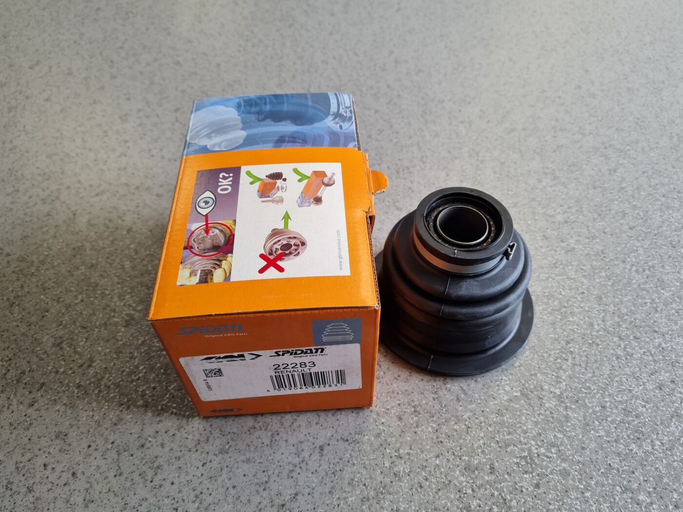 Iekšējais pusass šarnīra putekļu sargs priekš