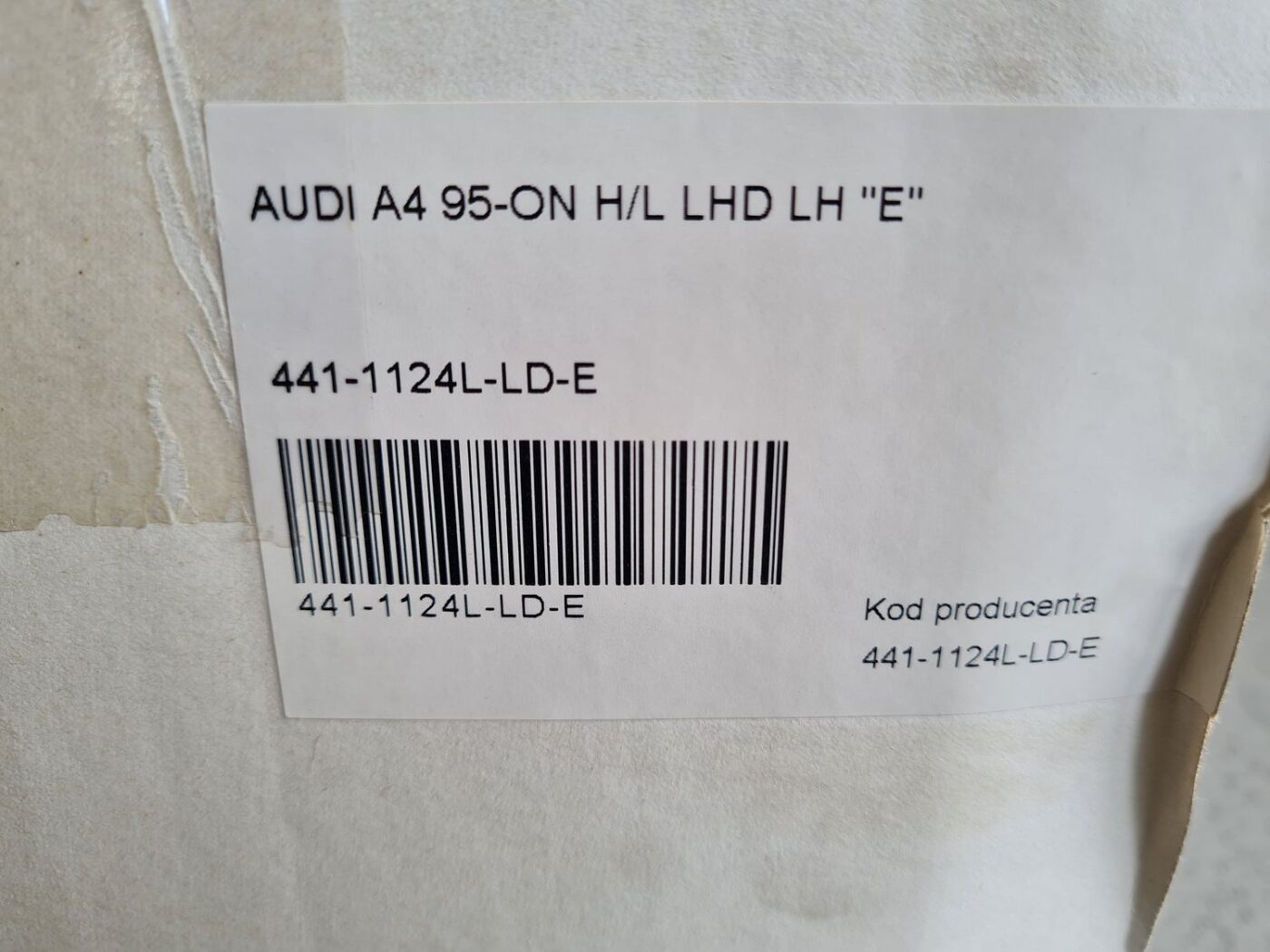 Priekšējais kreisais lukturis priekš