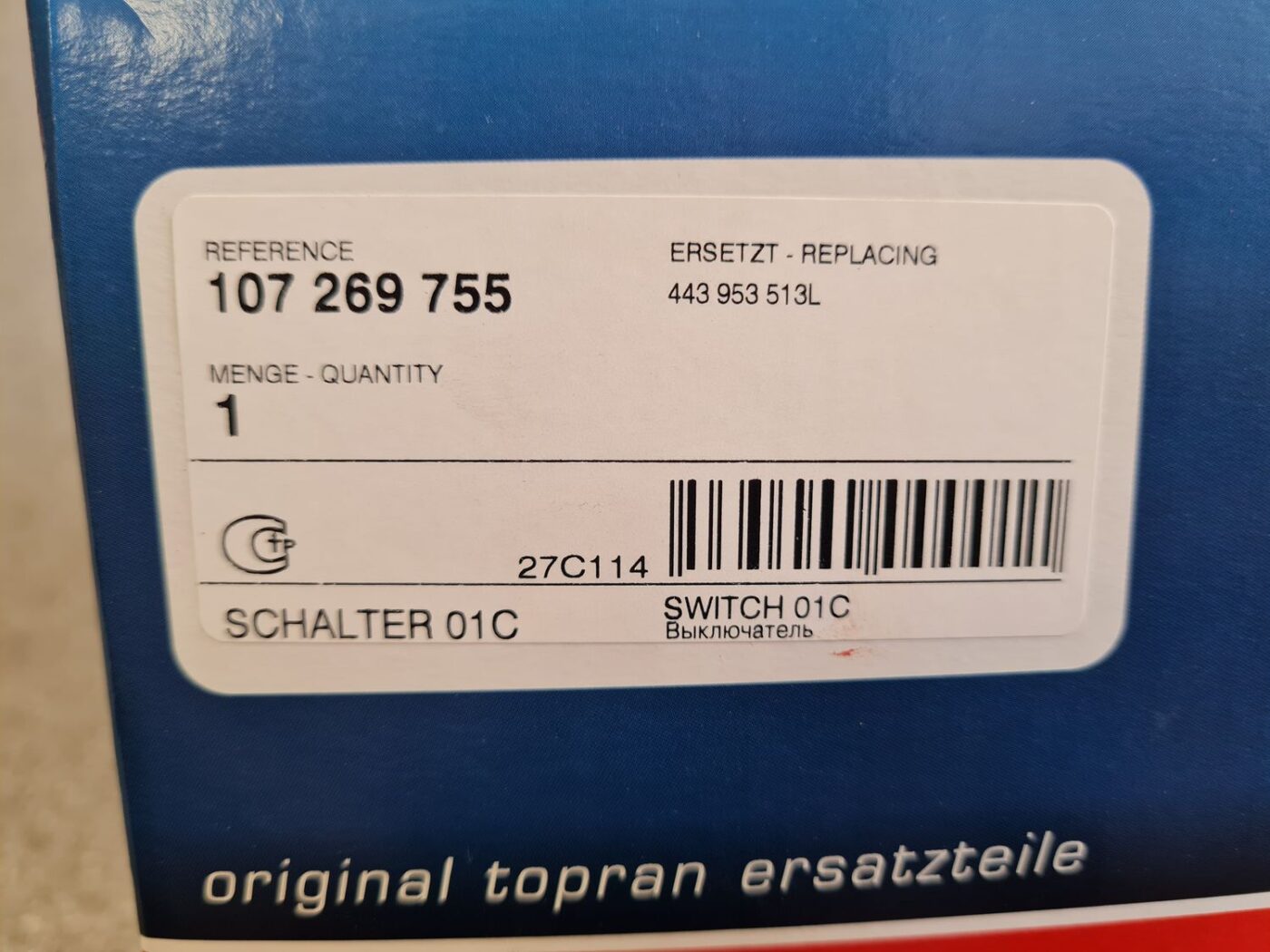 Stūres statnes slēdzis priekš 3 Stūres statnes slēdzis priekš