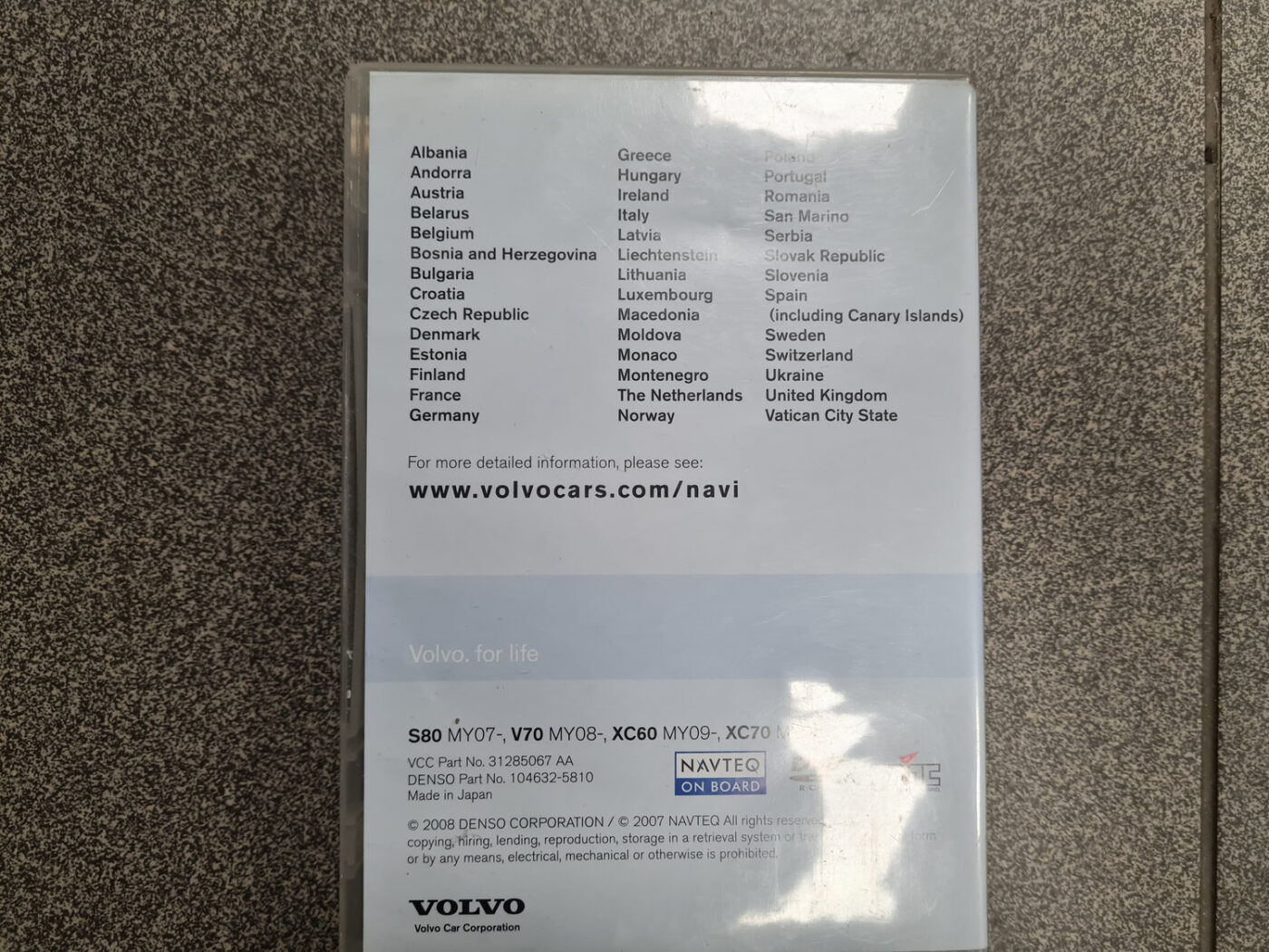 DVD navigācijas diski priekš VOLVO XC 60 2009 9 DVD navigācijas diski priekš VOLVO XC 60 2009