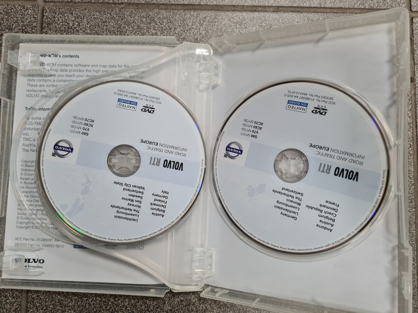 DVD navigācijas diski priekš VOLVO XC 60 2009 5 DVD navigācijas diski priekš VOLVO XC 60 2009